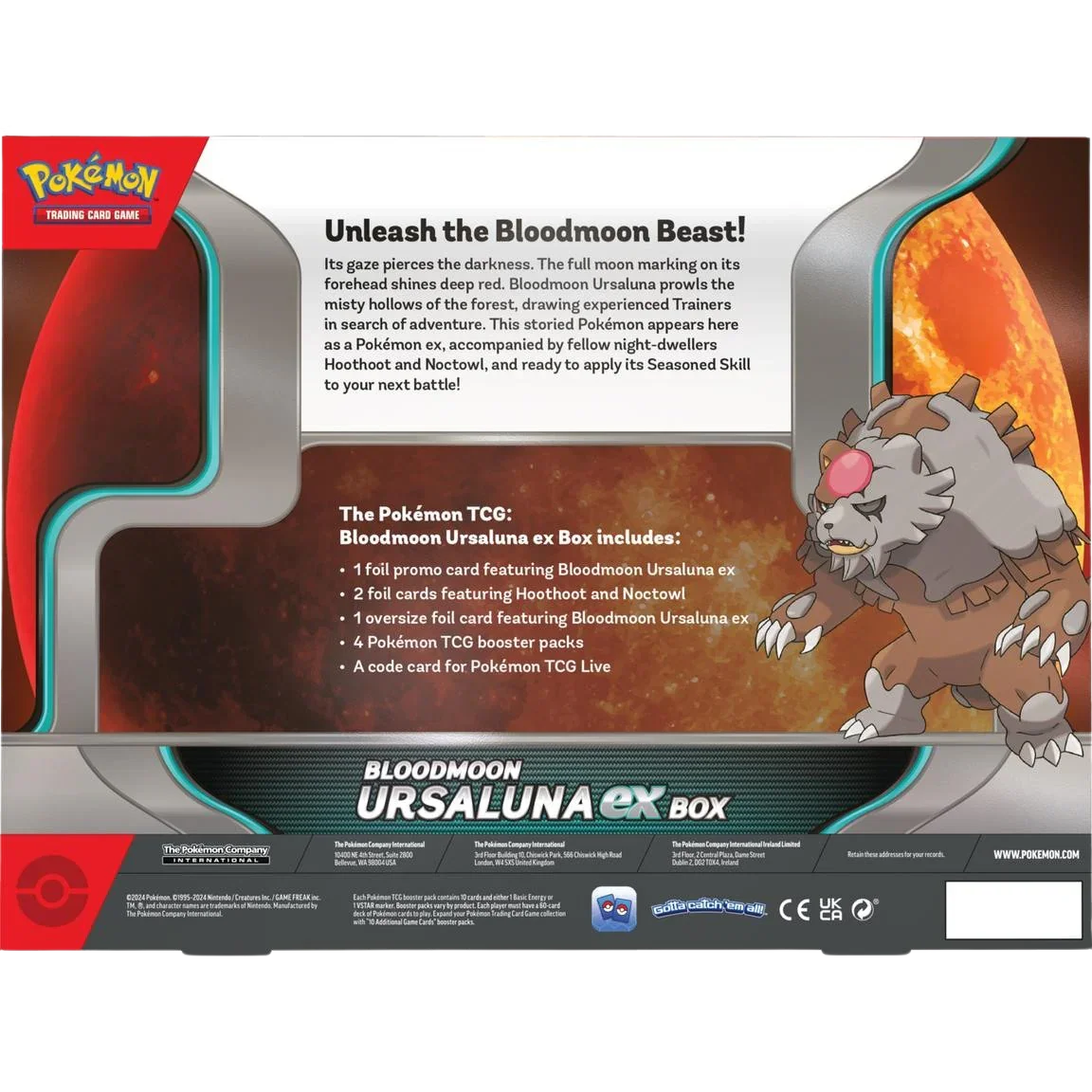Pokemon TCG - Scarlet & Violet - Bloodmoon Ursaluna ex Collection Box