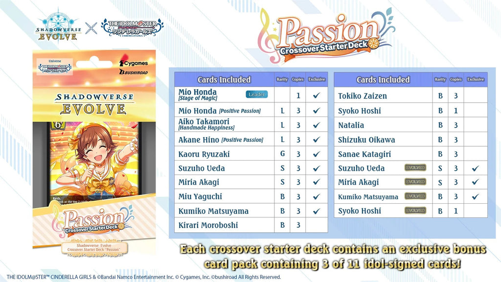 Shadowverse: Evolve - Crossover - The idolm@ster Cinderella Girls - Mega Bundle