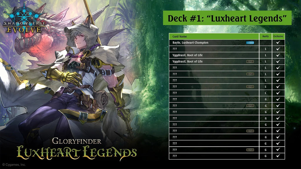 Shadowverse: Evolve - Gloryfinder - Luxheart Legends Starter Deck