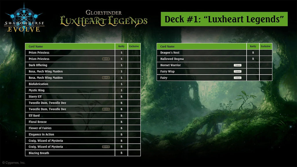 Shadowverse: Evolve - Gloryfinder - Luxheart Legends Starter Deck