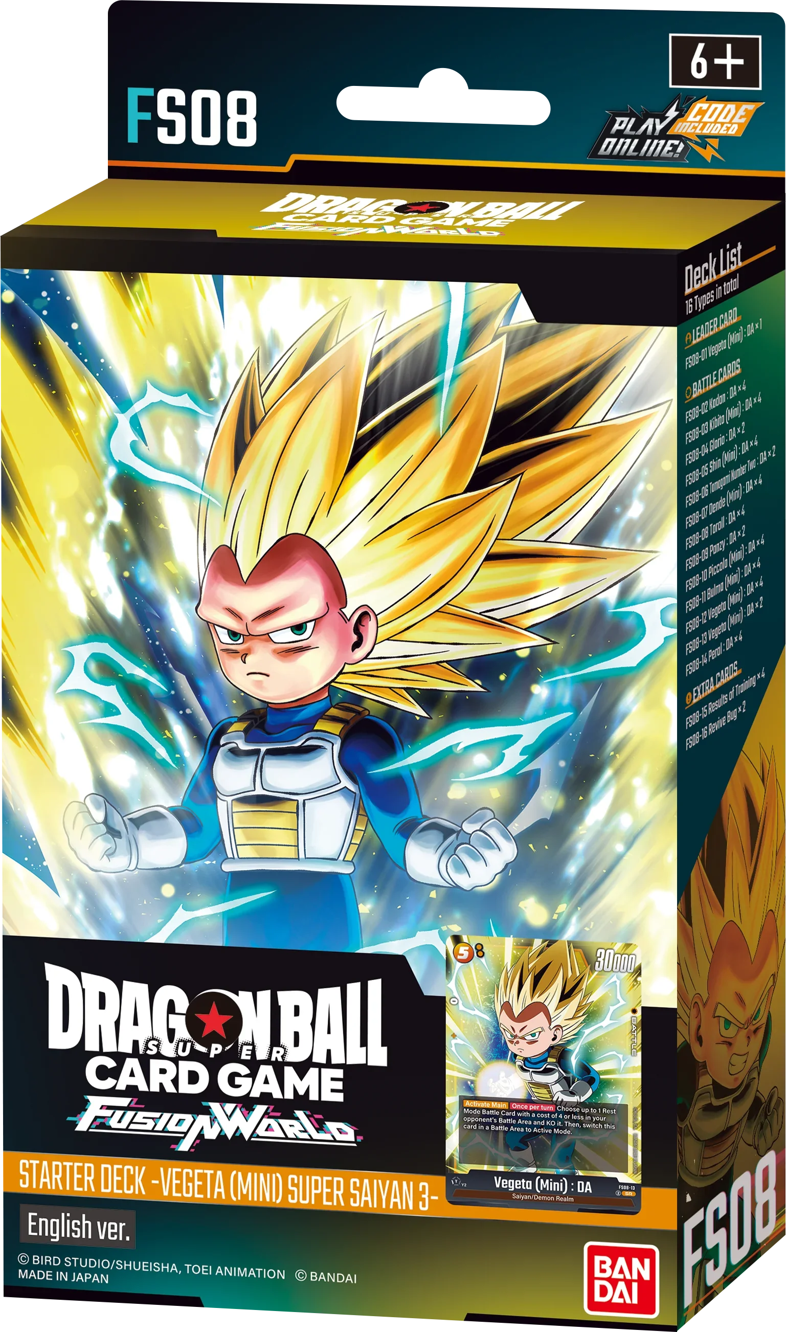 Dragon Ball Super CG Fusion World - Starter Deck - Vegeta (Mini) Super Saiyan 3 (FS08)