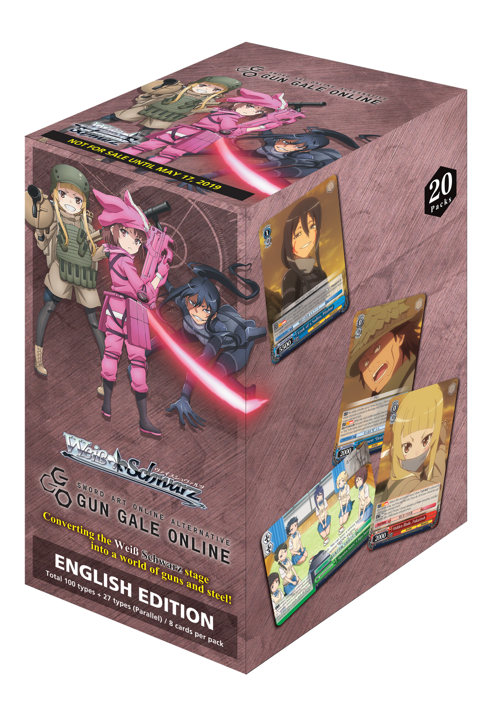 Weiss Schwarz - Sword Art Online Alternative: Gun Gale Online - Display Case (16x Booster Boxes) (Reprint)