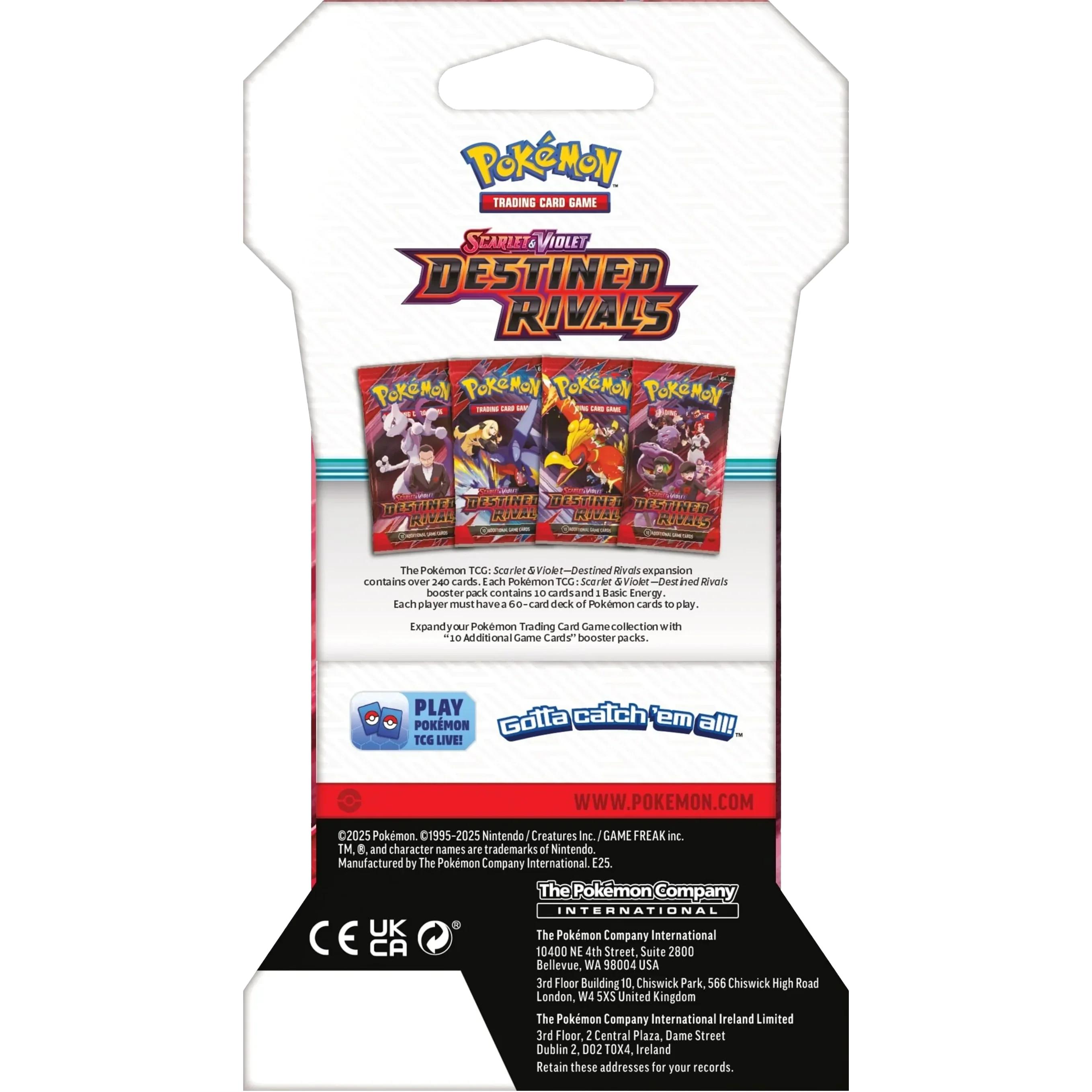 Pokemon TCG - Scarlet & Violet - Destined Rivals - Sleeved Booster Pack