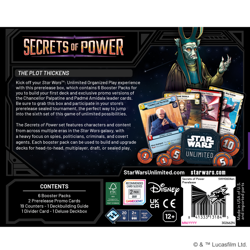 Star Wars: Unlimited - Secrets of Power - Prerelease Box