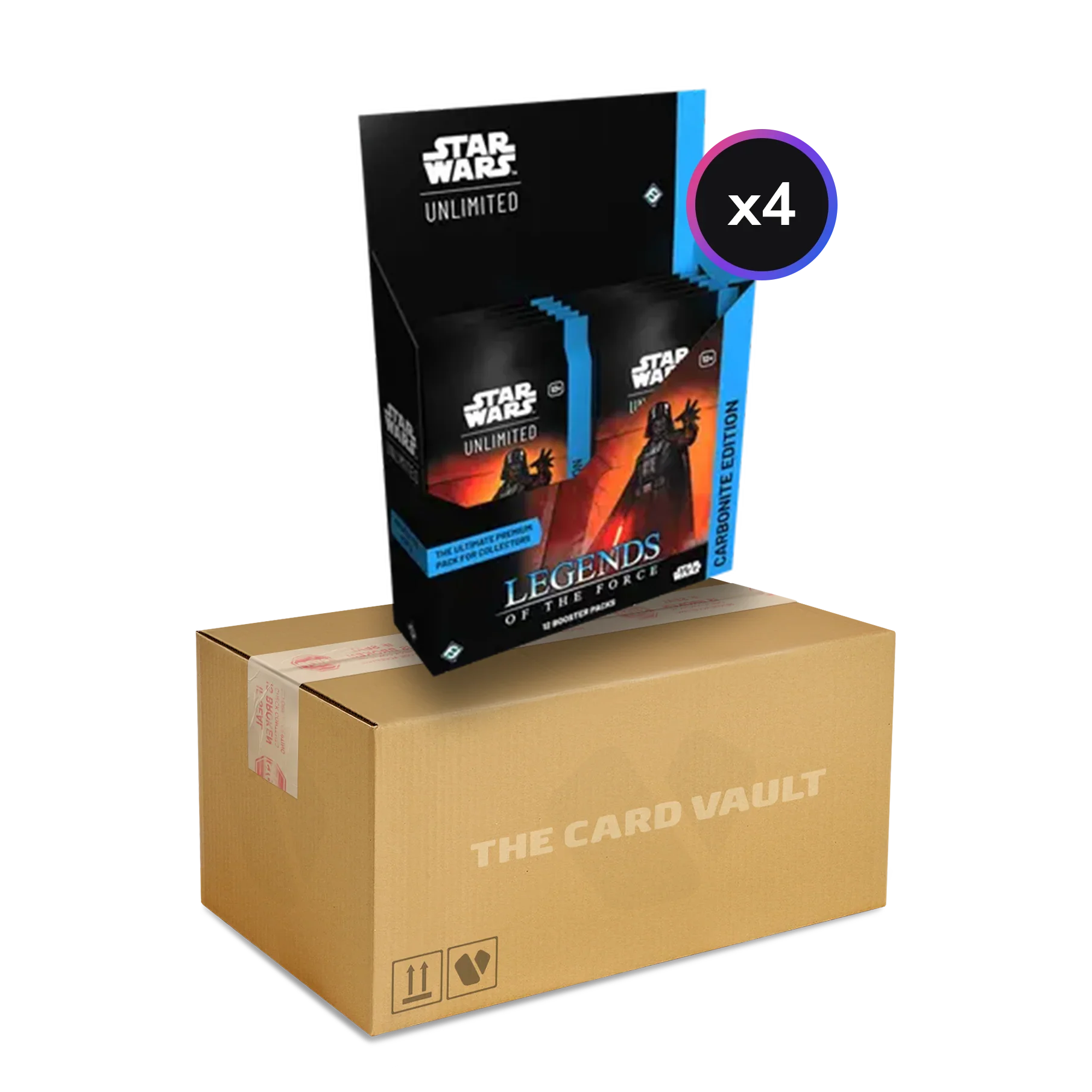 Star Wars: Unlimited - Legends of the Force - Carbonite Edition Collector Booster Box - Display Case (4x Boxes)