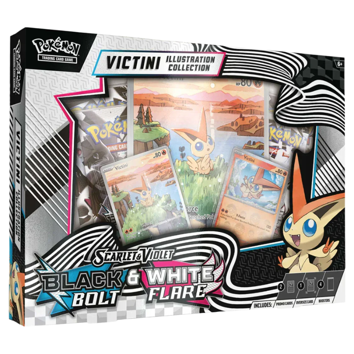 Pokemon TCG - Scarlet & Violet - Black Bolt & White Flare - Unova Victini Illustration Collection Box