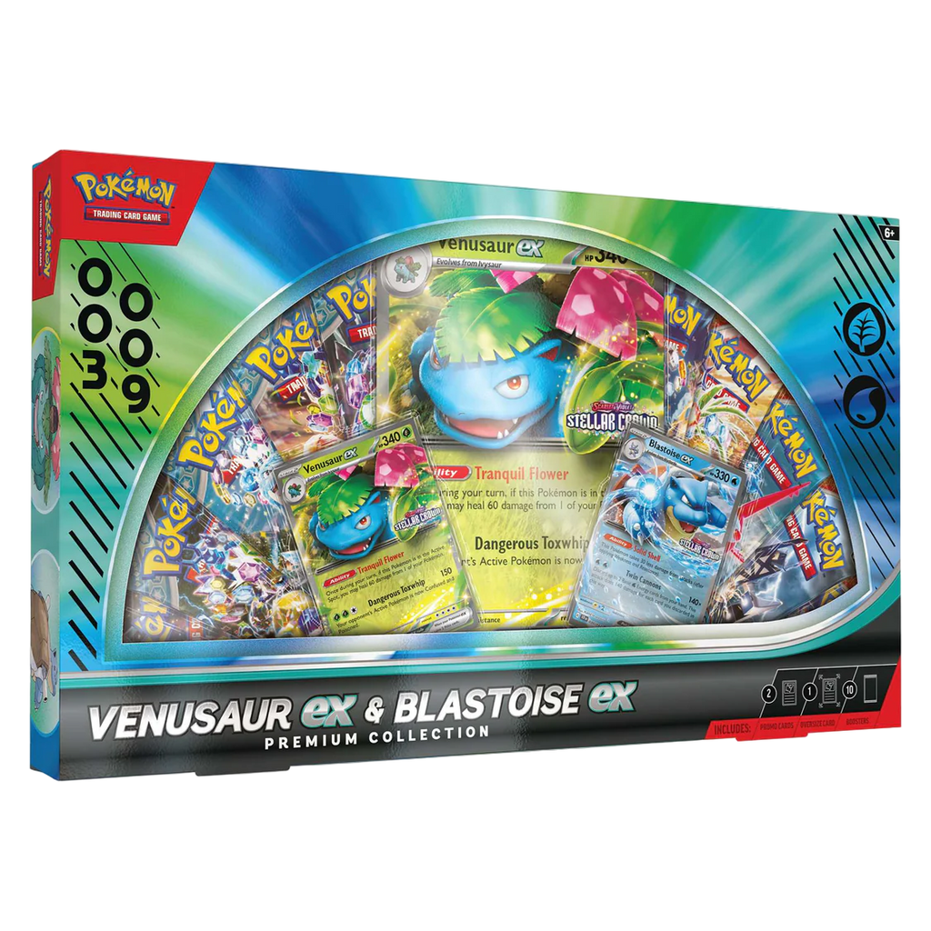 Pokemon TCG - Scarlet & Violet - Venusaur ex & Blastoise ex Premium Collection Box