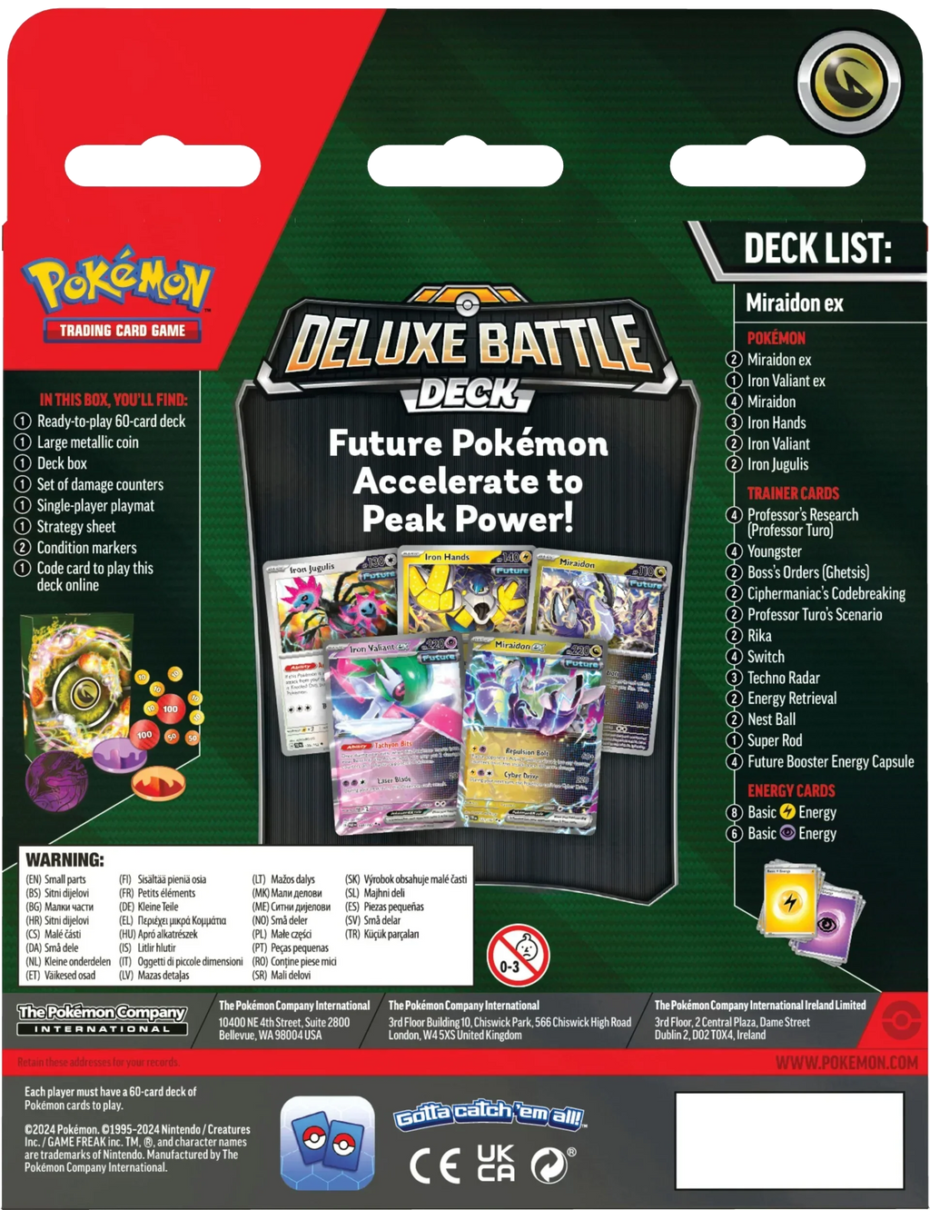 Pokemon TCG - Scarlet & Violet - Miraidon Ex Deluxe Battle Deck