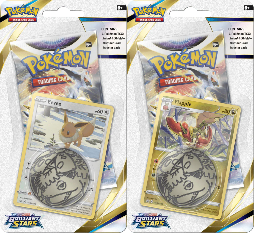 Pokemon TCG - Sword & Shield - Brilliant Stars - Checklane Blister Packs