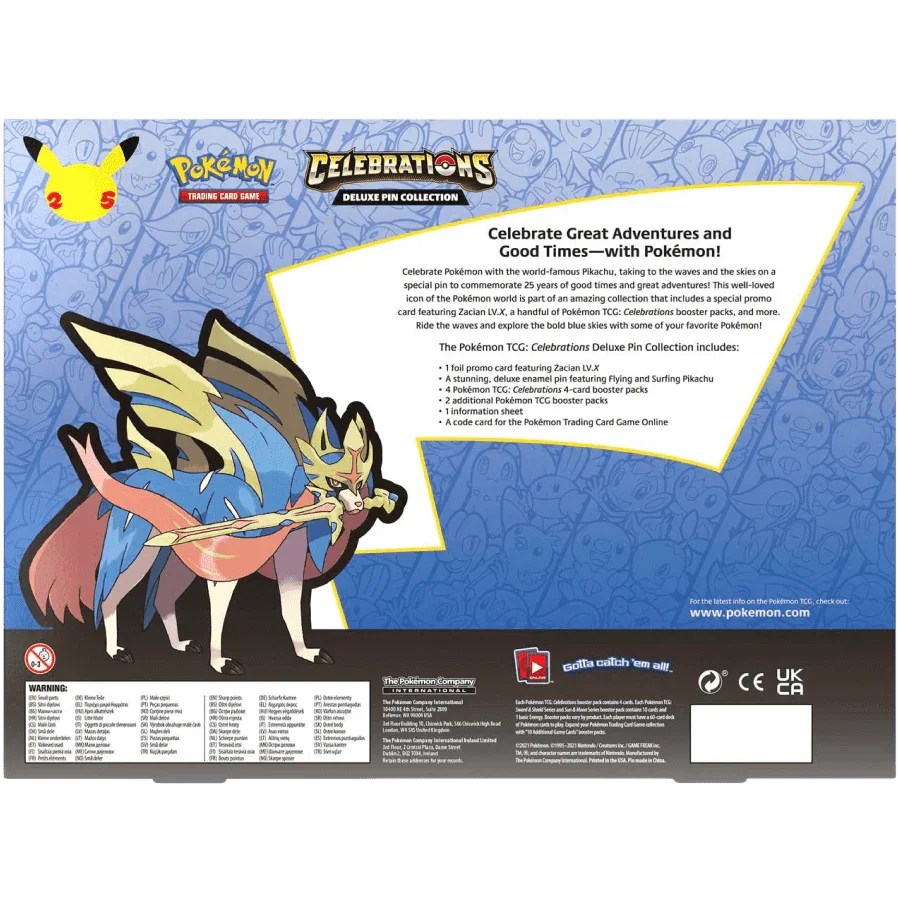 Pokemon TCG - Sword & Shield - Celebrations - Deluxe Pin Collection Box