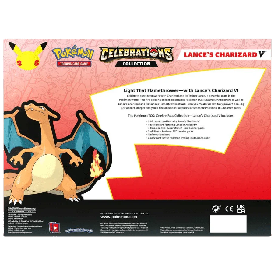 Pokemon TCG - Sword & Shield - Celebrations - Lance's Charizard Collection Box