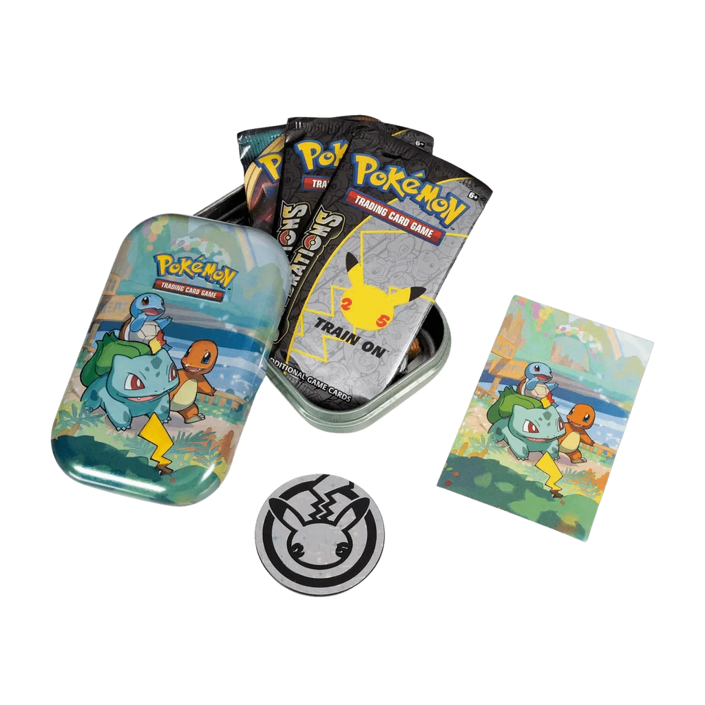 Pokemon TCG - Sword & Shield - Celebrations - Mini Tin - Bulbasaur, Charmander & Squirtle