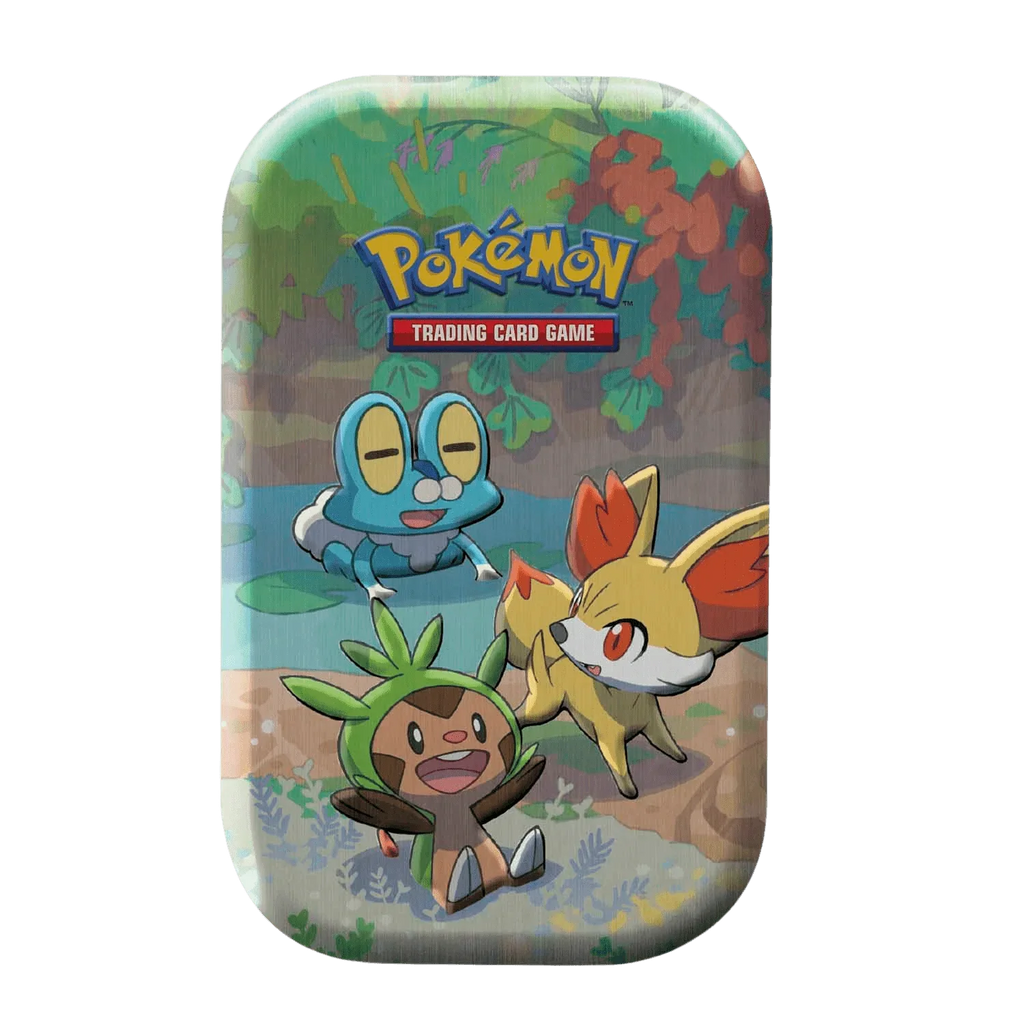 Pokemon TCG - Sword &amp; Shield - Celebrations - Mini Tin - Chespin, Fennekin &amp; Froakie