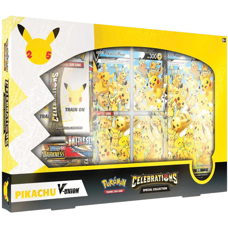 Pokemon TCG - Sword & Shield - Celebrations - Pikachu V-Union Special Collection Box