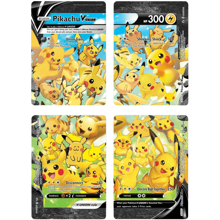 Pokemon TCG - Sword & Shield - Celebrations - Pikachu V-Union Special Collection Box
