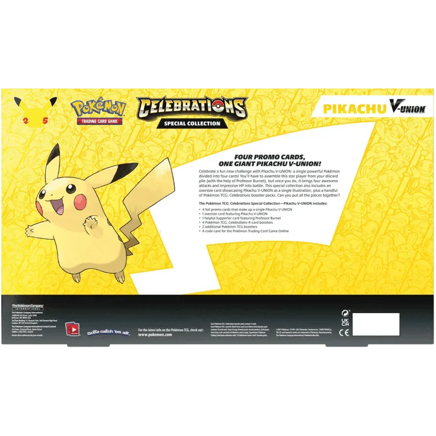 Pokemon TCG - Sword & Shield - Celebrations - Pikachu V-Union Special Collection Box