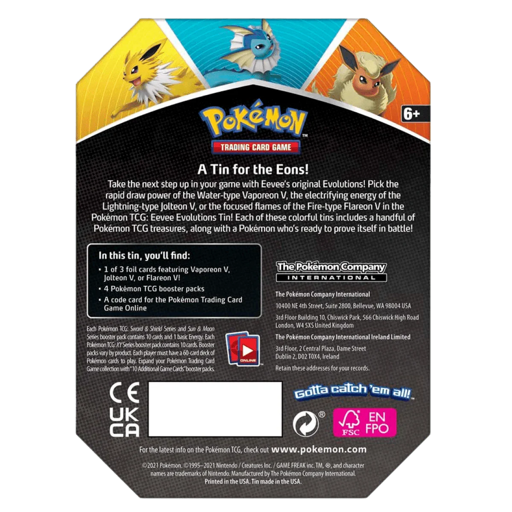 Pokemon TCG - Sword & Shield - Eevee Evolutions Tin - Flareon