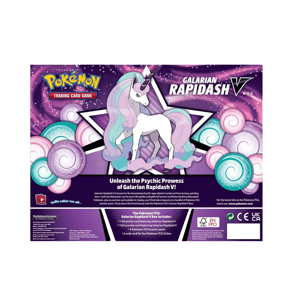 Pokemon TCG - Sword & Shield - Galarian Rapidash V Collection Box