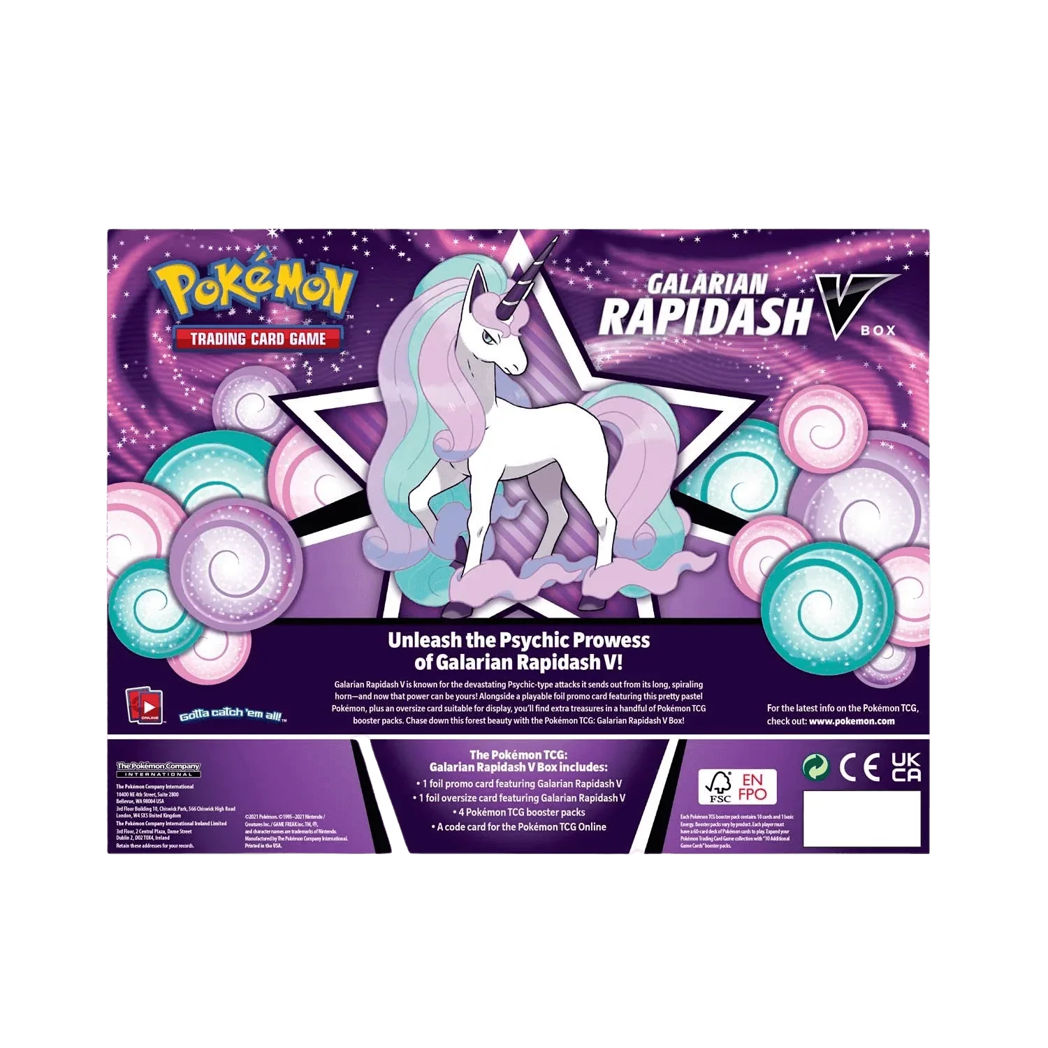 Pokemon TCG - Sword & Shield - Galarian Rapidash V Collection Box