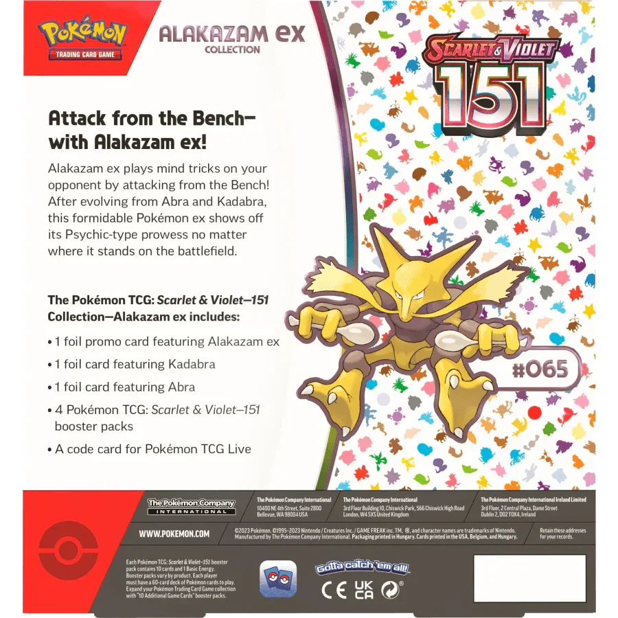 Pokemon TCG - Scarlet & Violet - 151 - Alakazam ex Collection Box