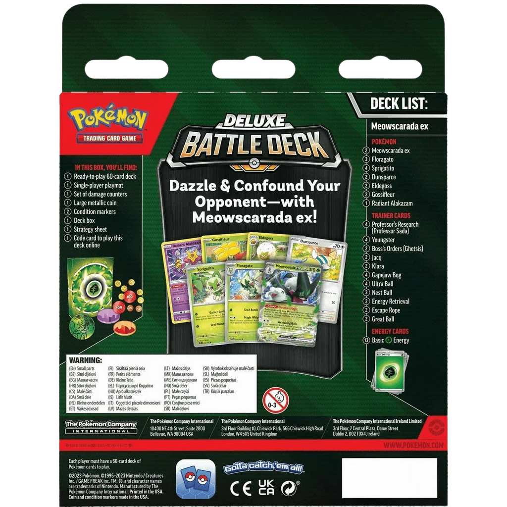Pokemon TCG - Scarlet & Violet - Deluxe Battle Decks - Meowscarada ex & Quaquaval ex Bundle