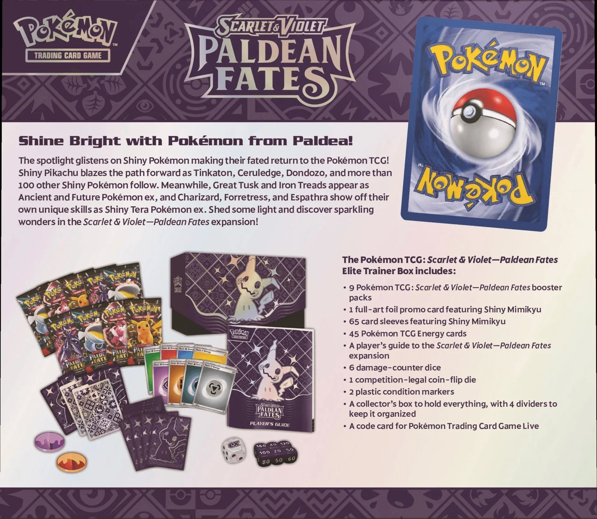 Pokemon TCG - Scarlet & Violet - Paldean Fates - Elite Trainer Box