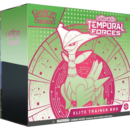 Pokemon TCG - Scarlet & Violet - Temporal Forces - Elite Trainer Box (Iron Leaves)