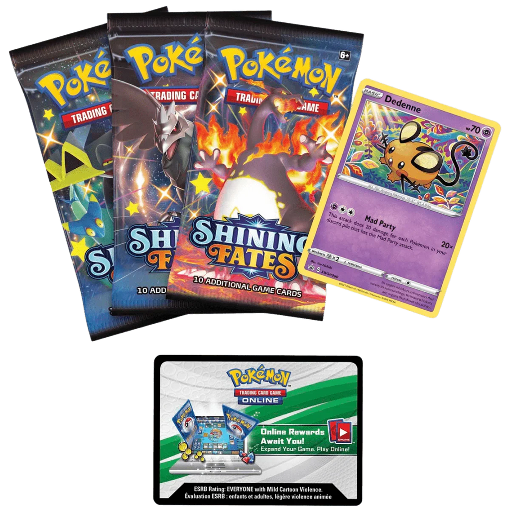 Pokemon TCG - Sword & Shield - Shining Fates - Mad Party Pin Collection Box - Dedenne