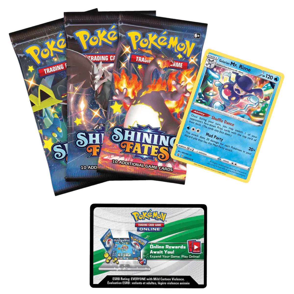 Pokemon TCG - Sword & Shield - Shining Fates - Mad Party Pin Collection Box - Galarian Mr. Rime