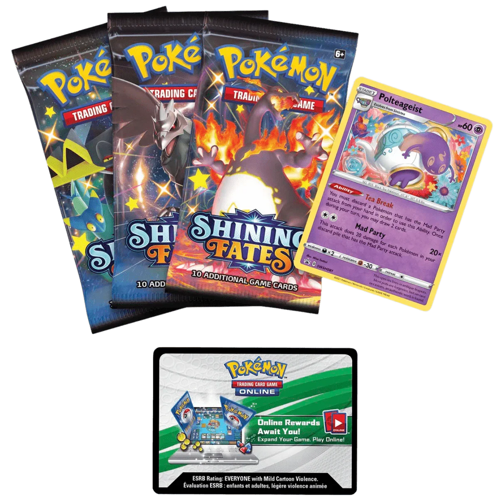 Pokemon TCG - Sword & Shield - Shining Fates - Mad Party Pin Collection Box - Polteageist